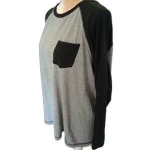 Unisex gray baseball jersey Revolution size L cotton polyester blend